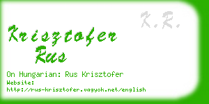 krisztofer rus business card